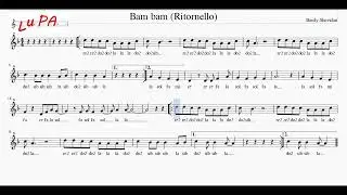 Bam Bam (Ritornello) - Flauto - Note - Spartito - Tutorial - Karaoke - Recorder - Instrumental
