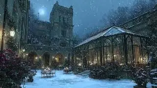 Snow Falling Outside an Ancient House ┇ Dark Academia Piano & Winter Ambience