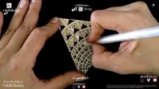 Riddhikulus Art Lounge: Monotangle: Pinch on a 3Z tile