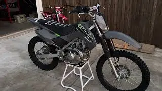 Onlins Front Fork Spring Kit installed on KLX140RF