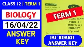 Jac Board 12th Biology Answer Key 2022  || 12th Biology  Question Paper 2022