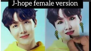 J-hope famale version bts member #drawing #btsarmy #bts#btsedits #taehyung #jimin #btsfanart