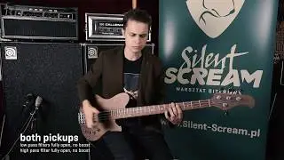 Silent Scream RHINO bass - sound review. multicoil (wal style) pickups