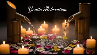 Nature Zen Flow Ambience Bamboo Fountain and Candle Glow for Deep Sleep Meditation and Serenity