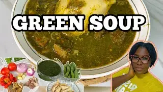 Ghanaian Healthy And Delicious Green Soup (Ayoyo Soup) Okra Soup With Banku.