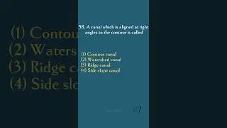 58. A canal which is aligned at right angles to the contour is called