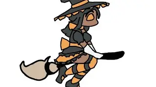 Spinning witch (loop)