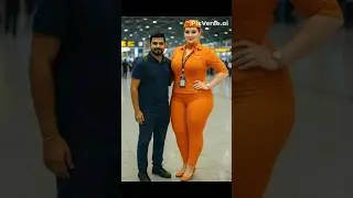 Beautiful ladies/air hostess and man dancing at airport🤩😍🥰#ai#ipl#shortsfeed#viratkohli#cr7