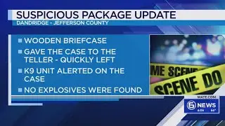 Police identify 'suspicious' package at Dandridge bank