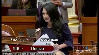 Senator Susan Rubio Powerful Speech in Support of SJR 9 on Immigration Raids