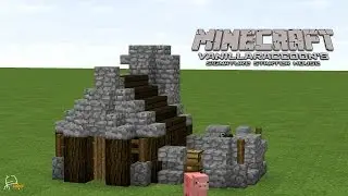 Let's Build Vanillaraccoon's Signature Starter House in #Minecraft
