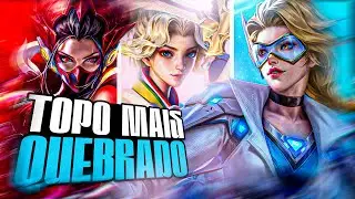 👑 OS TOPS MAIS QUEBRADOS DO META 😱 | FREE ELO NA ROTA SUPERIOR | Honor of Kings