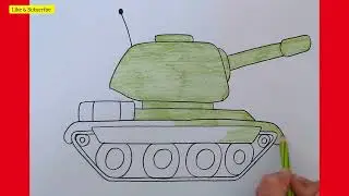 Easy Drawing : Military Tank | Step By Step Drawing | @KalakritArtStudiobyKanika 
