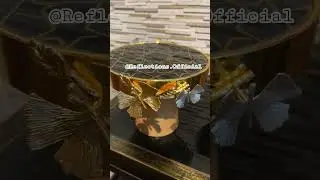 3D flower cake stand serving dish wooden base metal top beautiful serve dish cake stand
