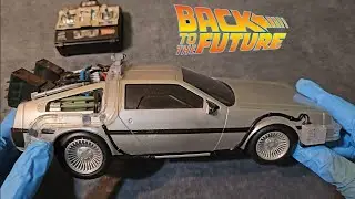 ASMR Inspecting The Back To The Future Car (DeLorean) Latex Glove Sounds & Whispers 