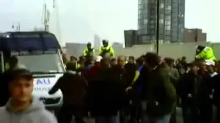 Football Hooligans Manchester City and Hamburg