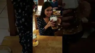 Drinking 1litre Munich beer 🍺 #travel #germany #food #short