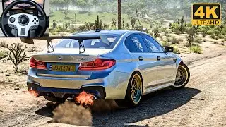 BMW M5 F90 VS Supercars - Forza Horizon 5 | Steering wheel Gameplay
