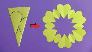 snowflake love flower / Snowflake Paper Flower /Snowflake Cutting Design