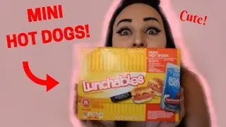 MINI HOT DOGS LUNCHABLES REVIEW (EAT WITH ME) | ElizaCat