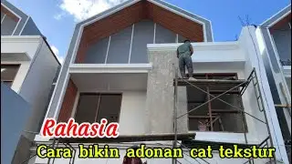 Rahasia bikin adonan CAT  tekstur tanpa kompresor , hasilnya mantap !cuma pakai kuas , roll dan kapi