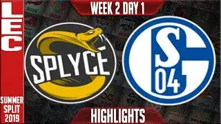 SPY vs S04 Highlights | LEC Summer 2019 Week 2 Day 1 | Splyce vs Schalke 04