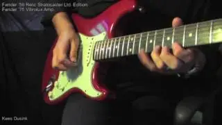 b5 Medium Blues Shuffle Fender '59 Relic Stratocaster Ltd.Edition + '75 Vibrolux Amp