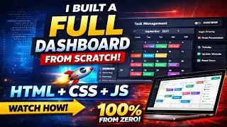 I Built a FULL Task Management Dashboard From Scratch! 🚀 HTML | CSS | JS Project Showcase