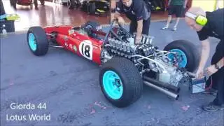 World Champion Ferrari F1 1964 John Surtees. Start Up and Fast Pass at Mugello Circuit