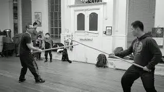 Wing Chun skill: 6.5 point pole fighting application (詠春技巧：六點半棍的示範)