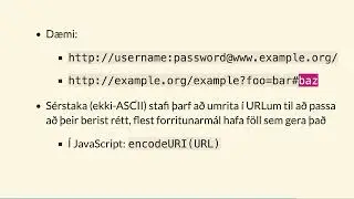 HTTP og URL