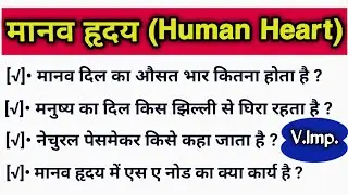 human heart mcq questions || human heart mcq in hindi || human heart questions and answers || 
