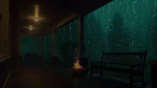 Heavy Rain on a Cabin Deck &ndash; Thunderstorm Ambience for Sleeping