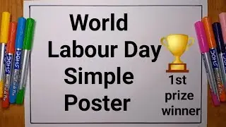 How to draw World Labour Day Drawing / World Labour Day Poster Drawing / How to Draw Labour Day