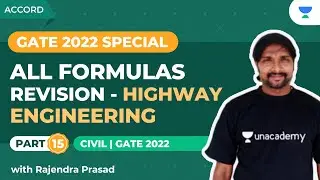 All Formulas Revision on Highway Engineering -15 | GATE 2022 | Civil | Rajendra Prasad