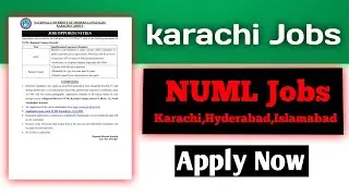 NUML University Jobs 2025 | Karachi university jobs | latest sindh jobs | pak sindh jobs 