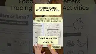 Printable ABC workbook for preschool and early elementary learners. Link in description