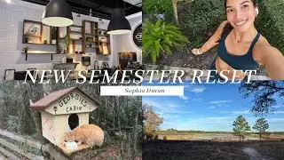 NEW SEMESTER RESET | getting my life together, new goals, meal prep, and long runs