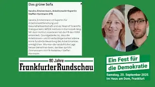 Arbeitsmarkt-Expertin Sandra Zimmermann im Sofatalk mit Steffen Herrmann (FR)