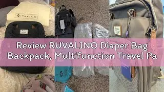 Review RUVALINO Diaper Bag Backpack, Multifunction Travel Pack Maternity Baby Changing Bags, Large C