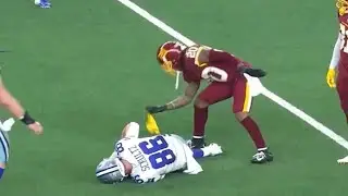 Bobby McCain HUGE (Illegal) Hit on Dalton Schultz & Catches Flag