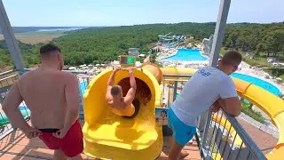 Escape Hole Water Slide at Aquapark Istralandia 🇭🇷