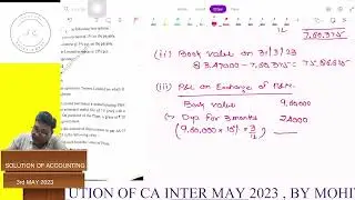 SOLUTION OF CA INTER MAY 2023