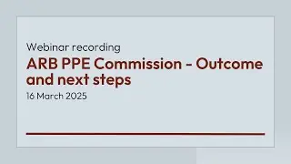 Commission on Professional Practical Experience &ndash; Report and Next Steps