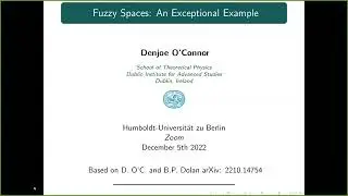 Denjoe O'Connor - Fuzzy spaces: An exceptional example