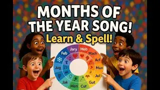Months of the Year Song with Spelling! | Calendar Learning for Kids | Preschool & Kindergarten