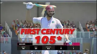 Cricket 24  First Hundred on C24 HARDEST DIFFICULTY #cricket24 #cwc23 #century