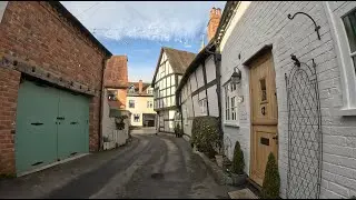 Morning Winter Walk Exploring An Old English Roman Market Town | Relaxing Nature Sounds | 4K HD