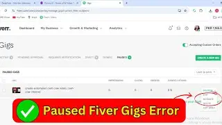 Fiverr Gigs Paused Error | Paused Gigs Problem Solved ✅