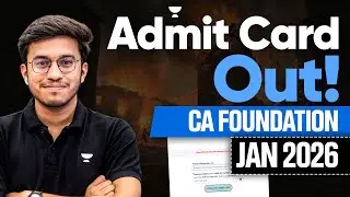 ICAI CA Foundation Jan 26 Admit Card Out How to download Admit card Admit card not showing #icai